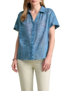 Printed Shirt in Blue