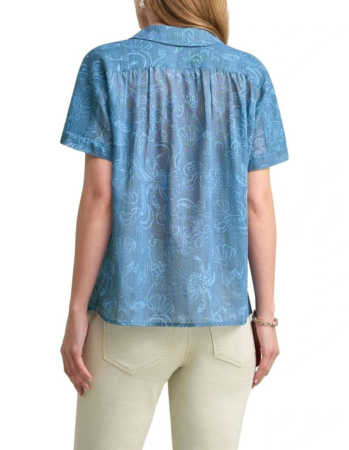 Printed Shirt in Blue image 4