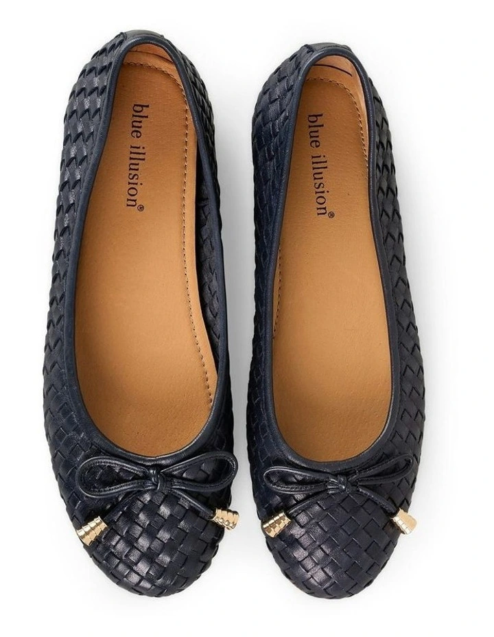 Gia Woven Ballet Flat Shoe in Ink image 2