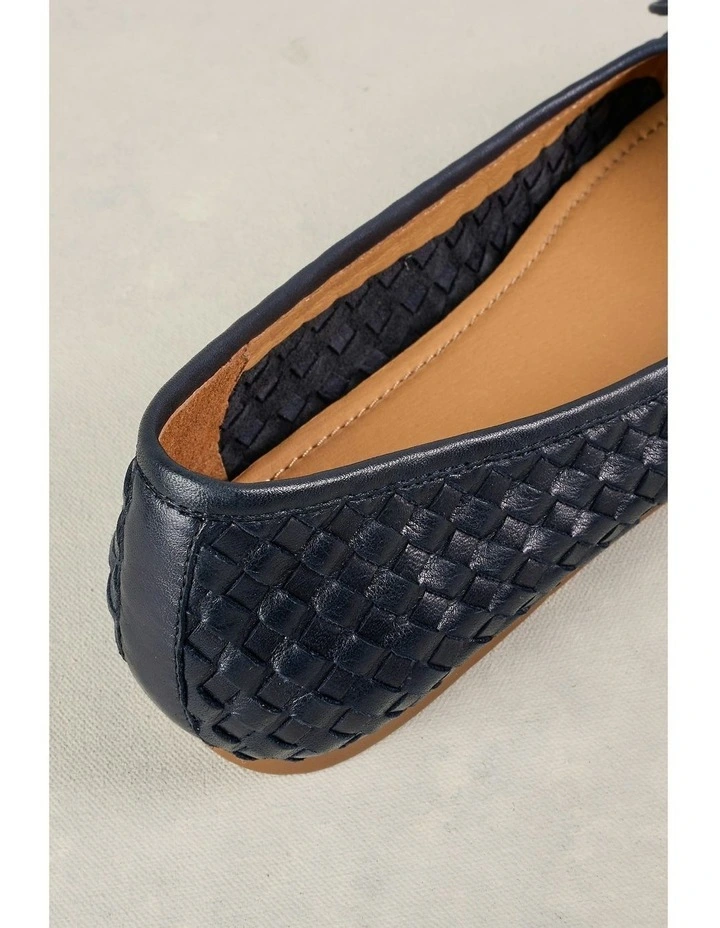 Gia Woven Ballet Flat Shoe in Ink image 6