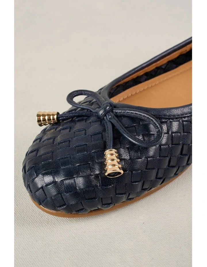 Gia Woven Ballet Flat Shoe in Ink image 7