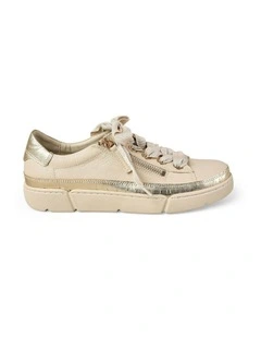 Talina Leather Sneaker in Almond