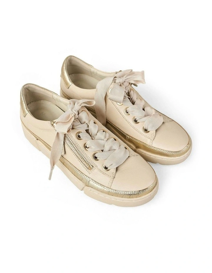 Talina Leather Sneaker in Almond image 3