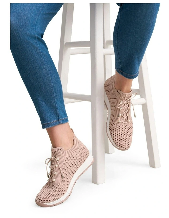 Perla Knit Sneaker in Dusty Pink image 2