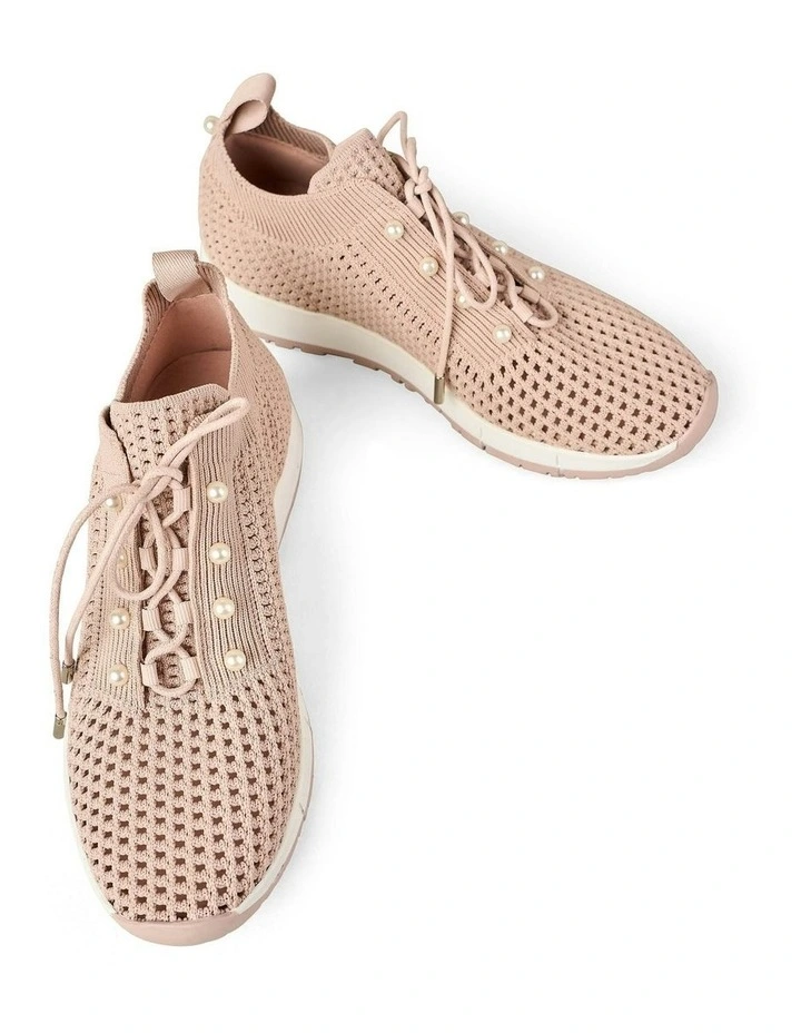 Perla Knit Sneaker in Dusty Pink image 4