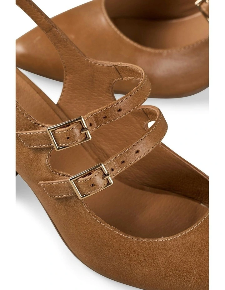 Emily Heel Shoe in Tan image 4