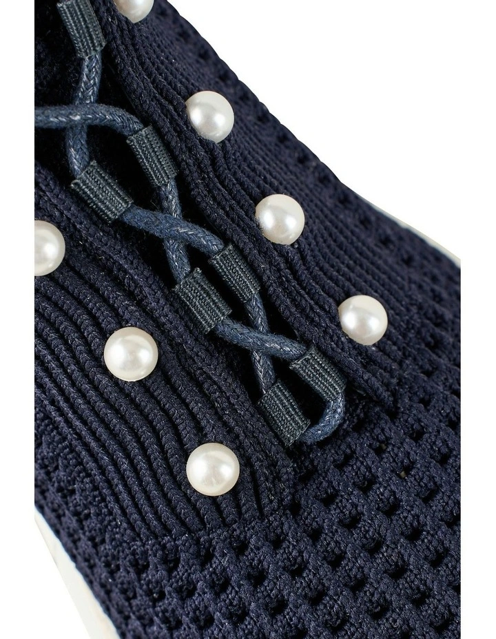 Perla Knit Sneaker in Navy image 4