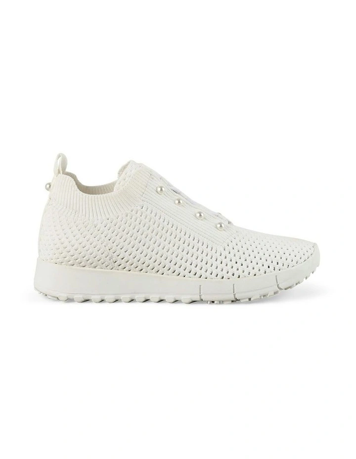 Perla Knit Sneaker in White image 1