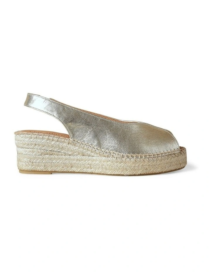 Isla Espadrille Shoes in Gold image 1