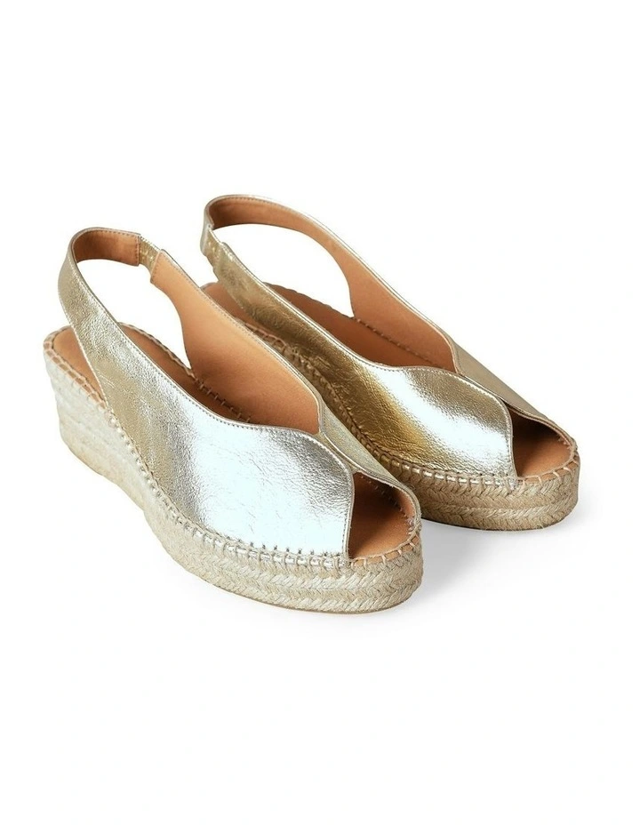 Isla Espadrille Shoes in Gold image 3
