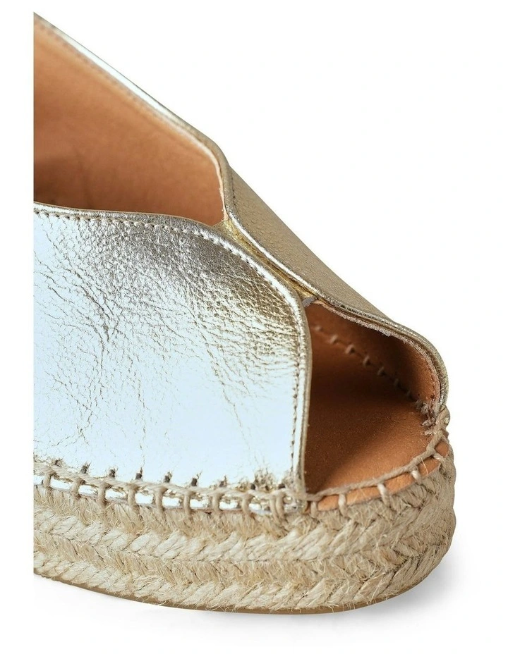 Isla Espadrille Shoes in Gold image 4