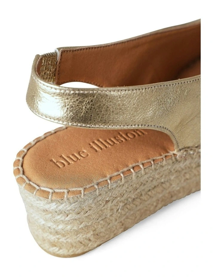 Isla Espadrille Shoes in Gold image 5