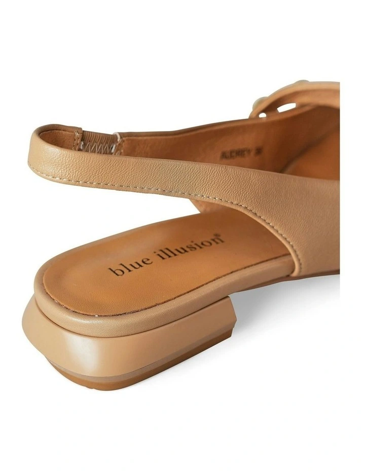 Audrey Sling Back Shoes in Tan image 5