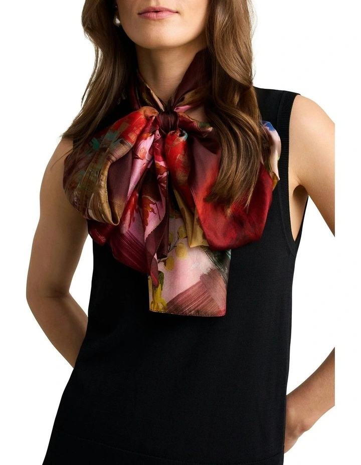 Spring Floral Scene Scarf  Multicolour image 2