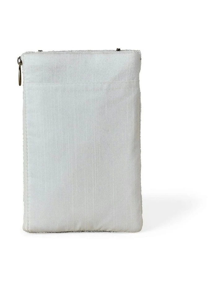 Monochrome Beaded Mini Clutch in Black image 4