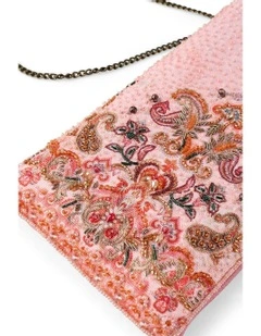Paisley Beaded Cos Bag in Multicolour