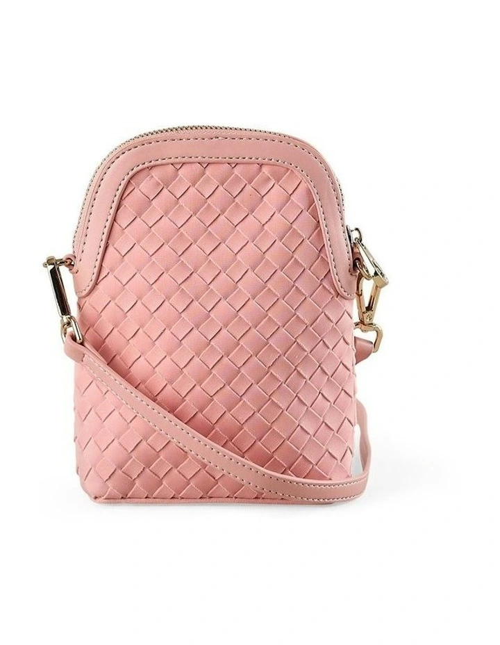 Soft Woven Phone Bag in Light Pink image 4