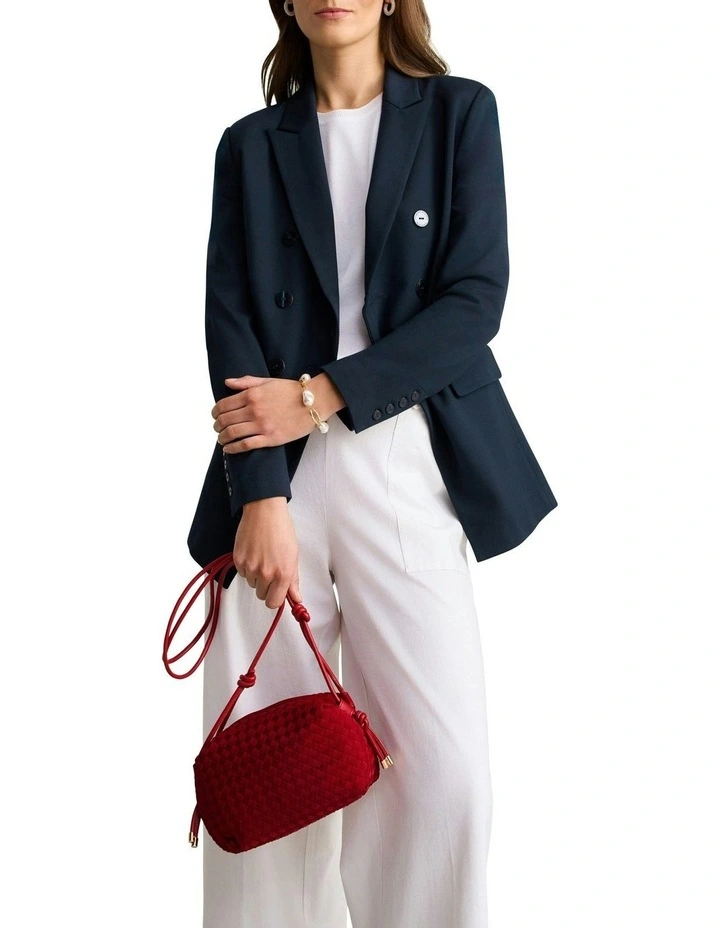 Soft Woven Crossbody Bag in Rosewood image 2