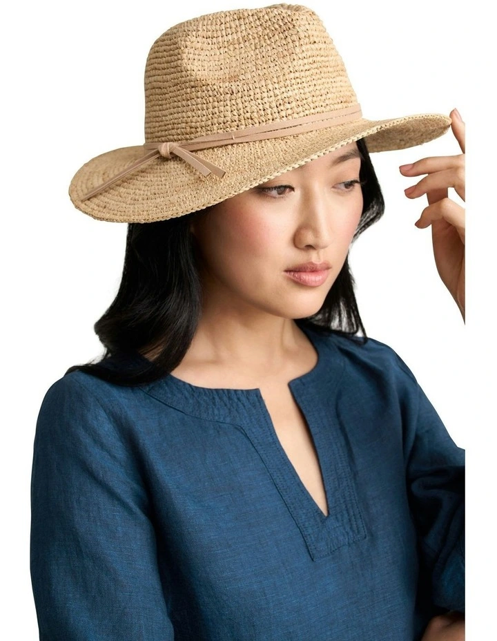 Raffia Fedora in Natural image 1