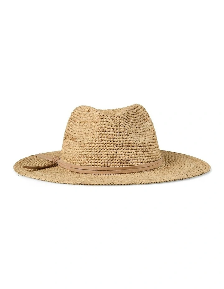 Raffia Fedora in Natural image 2