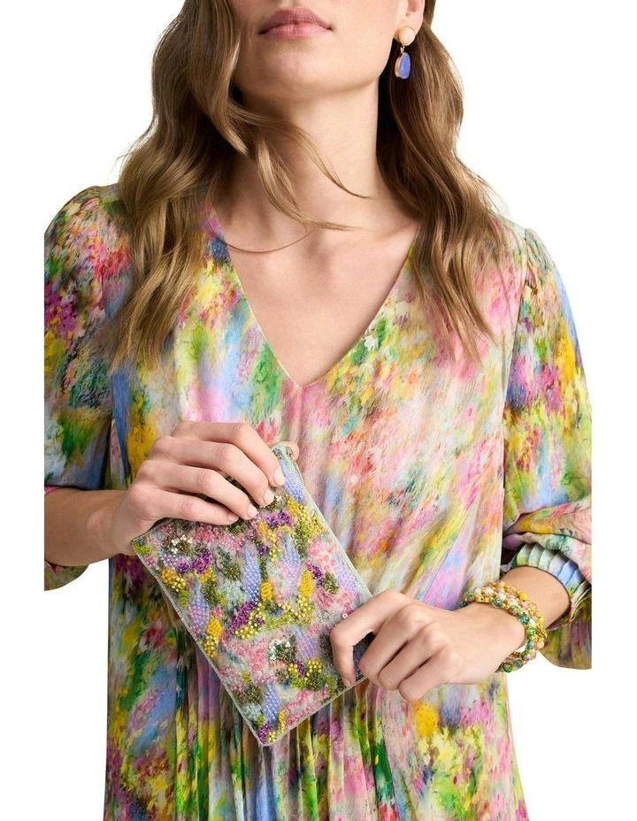 Meadow Print Mini Clutch in Multi image 2