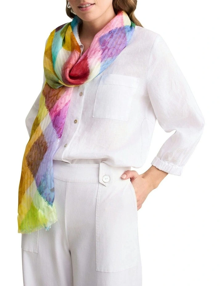 Textured Diamond Scarf in Multicolour image 1