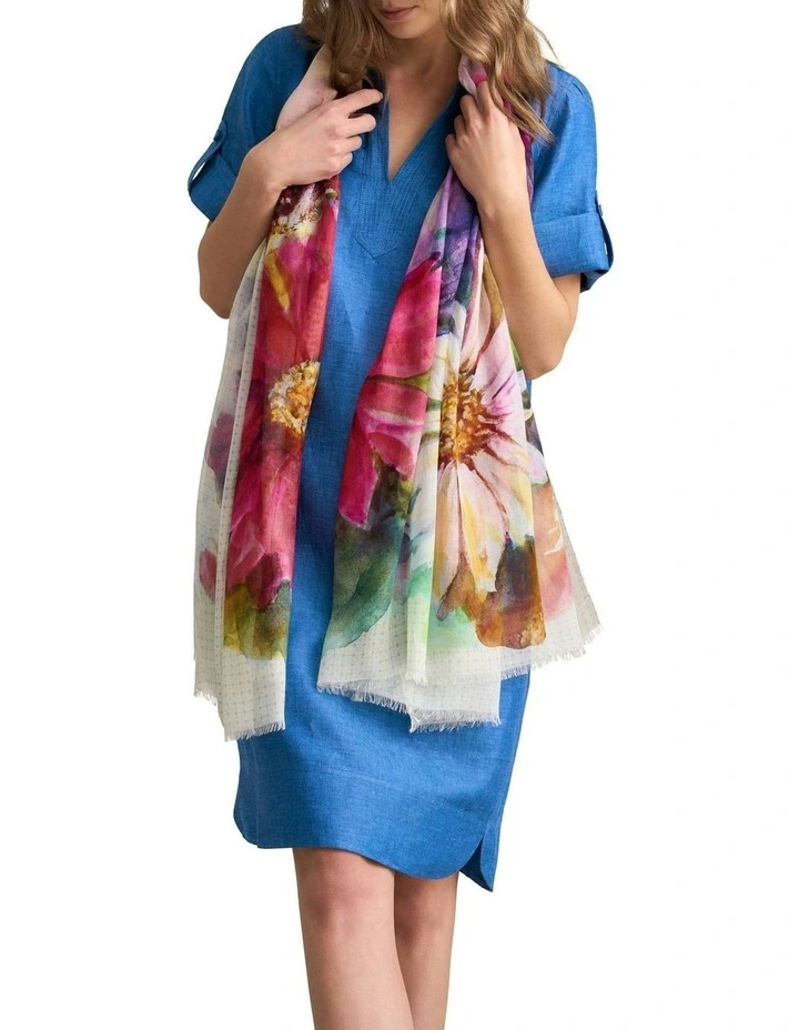 Bright Bloom Scarf in Multi image 1
