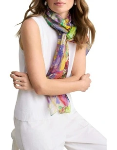 Abstract Floral Scarf in Multi