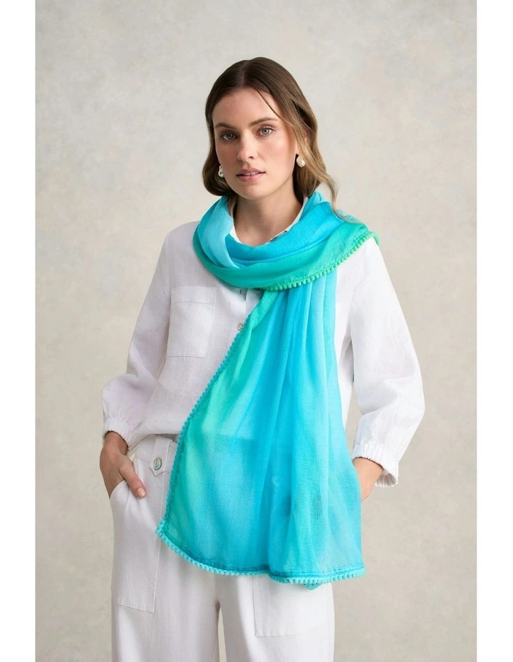 Ombre Scarf in Blue image 2