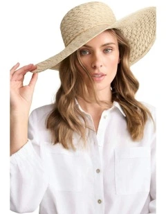 Crochet Raffia Hat in Natural