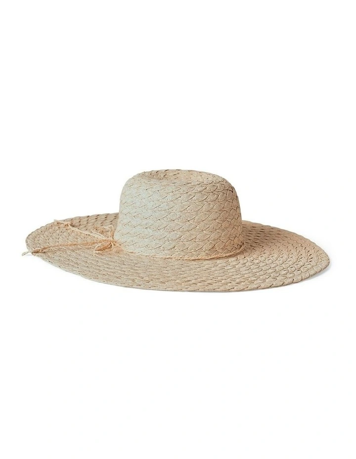 Crochet Raffia Hat in Natural image 2