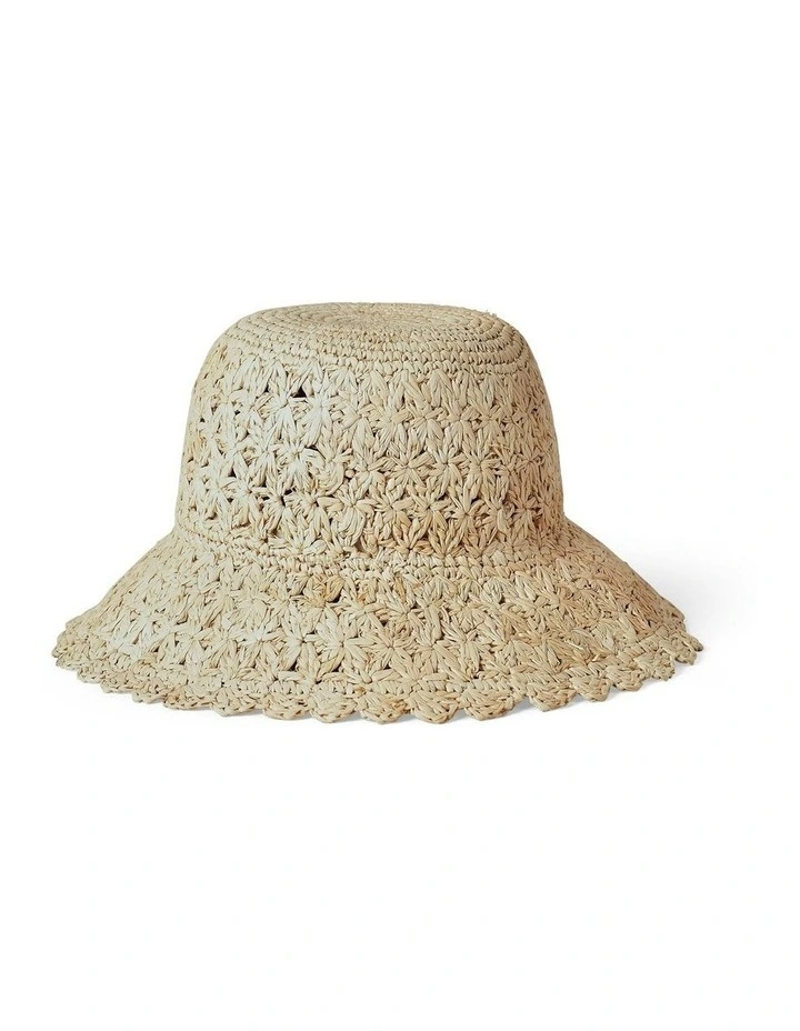 Wide Brim Straw Hat in Neutral image 2