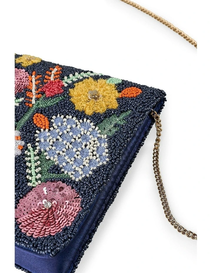 Floral Beaded Clutch in Multicolour image 2
