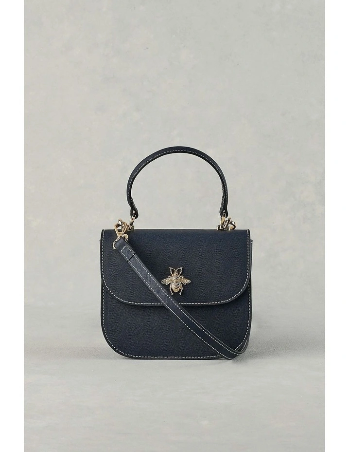 Structured Crossbody Bag in Navy image 1