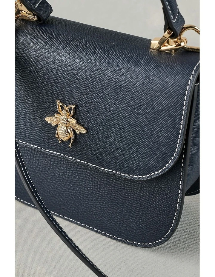 Structured Crossbody Bag in Navy image 2