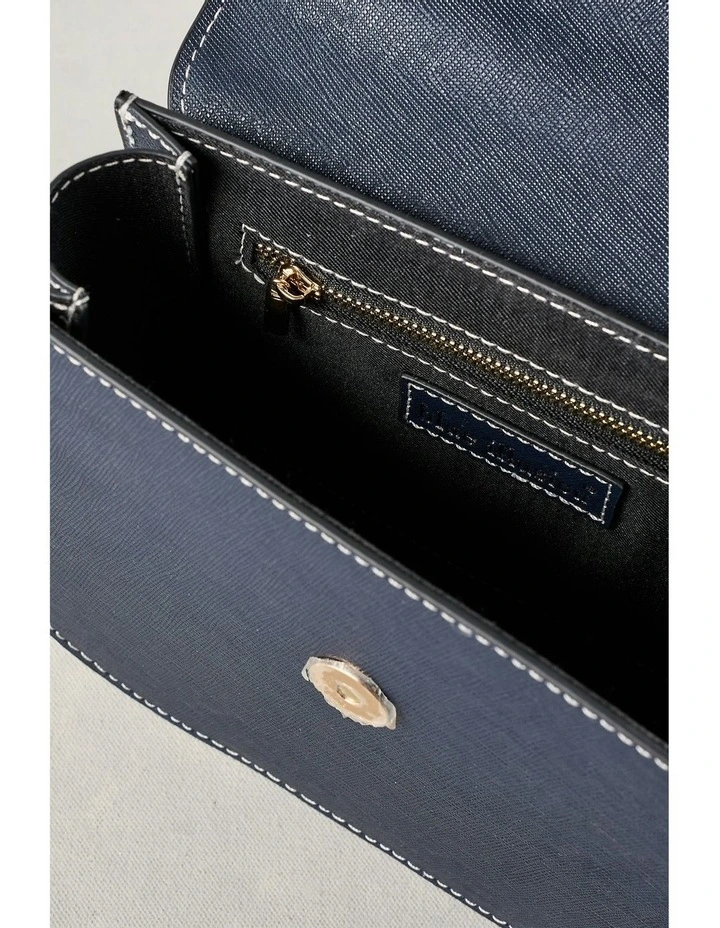 Structured Crossbody Bag in Navy image 3