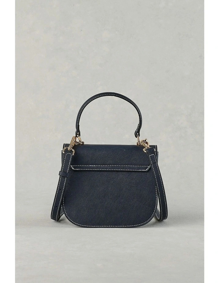 Structured Crossbody Bag in Navy image 4