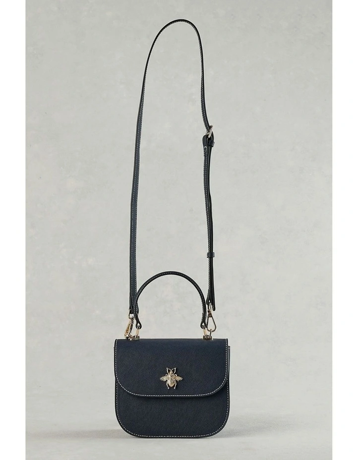 Structured Crossbody Bag in Navy image 5
