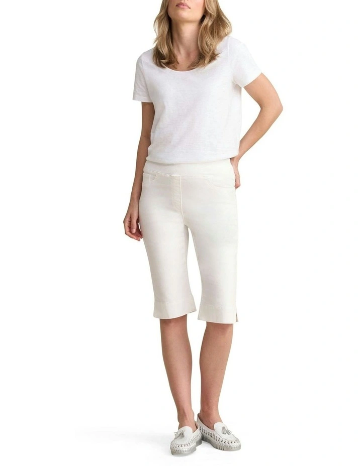 Bengajean Short in White image 2