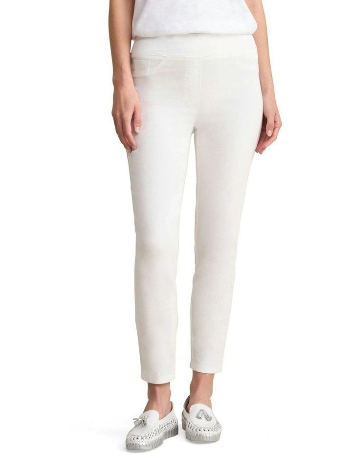 7/8 Skinny Leg Bengajean in White image 1