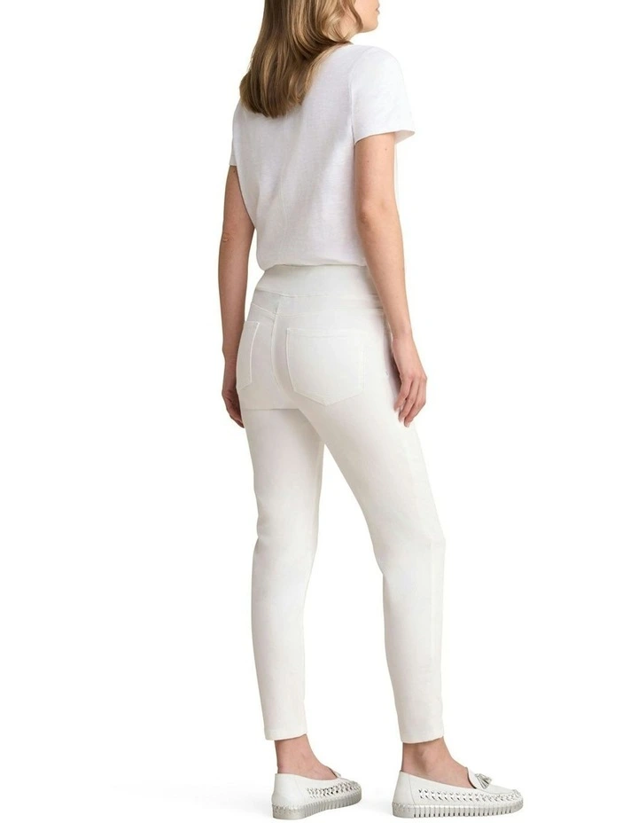 7/8 Skinny Leg Bengajean in White image 4