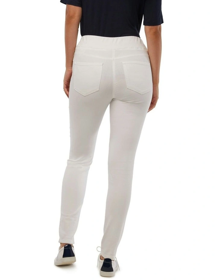 Full Length Skinny Leg Bengajean in White image 5