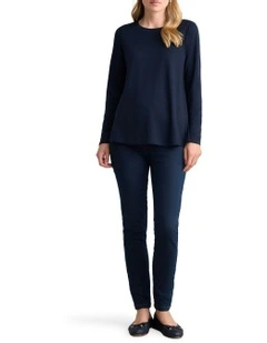 Wool Jersey Tee in Ink