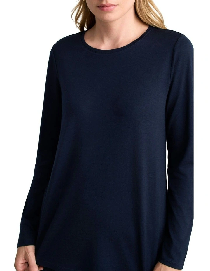 Wool Jersey Tee in Ink image 2