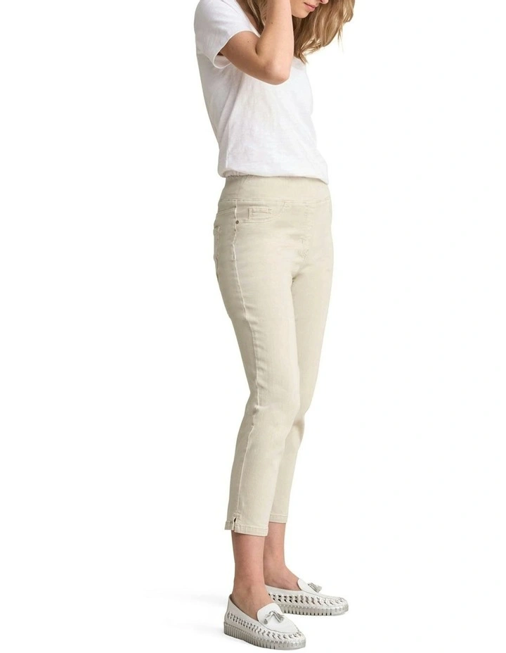 3/4 Slim Leg Bengajean in Taupe image 3