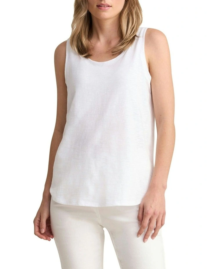 Organic Cotton Tank in White image 1