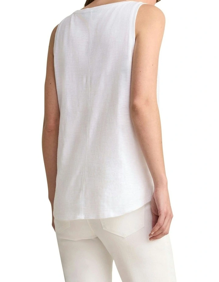 Organic Cotton Tank in White image 4