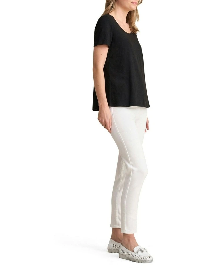 Organic Cotton Slub T-shirt in Black image 3