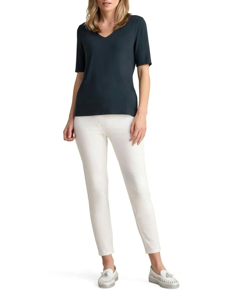 V-Neck Tee in Ink image 1