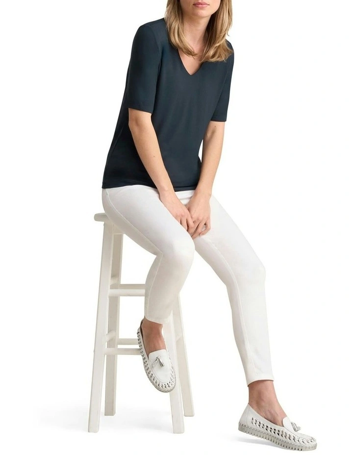 V-Neck Tee in Ink image 3